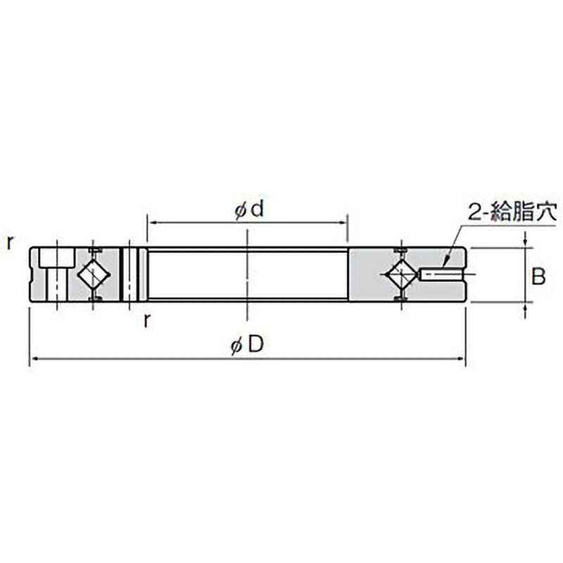 RU85UUCC0 クロスローラーリングRU形(内外輪一体形)両側シール付 1個 