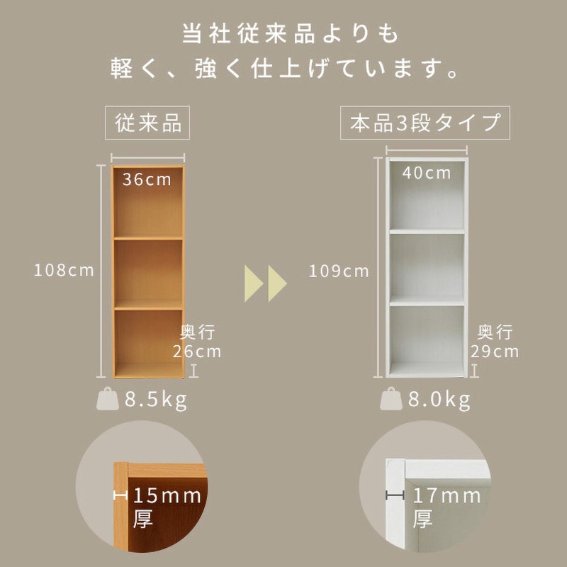 CABR-1840(OAK3D) A4 カラーボックス 1台 YAMAZEN(山善) 【通販