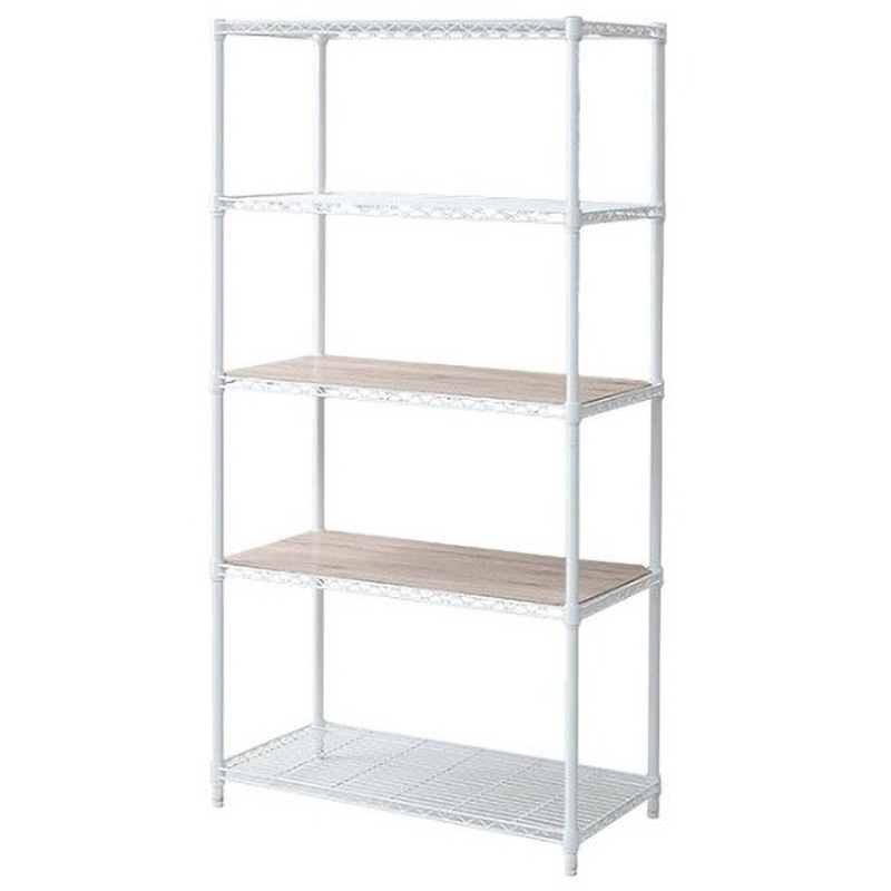 EJR-18095J(WH) スチールラック 棚板付き 1台 YAMAZEN(山善) 【通販