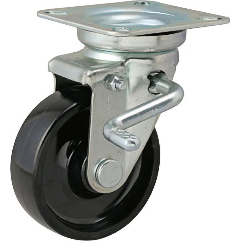 TYPBJB-100A 耐熱性フェノール車(自在車)ストッパー付 TRUSCO 車輪径100mm  TYPBJB-100A