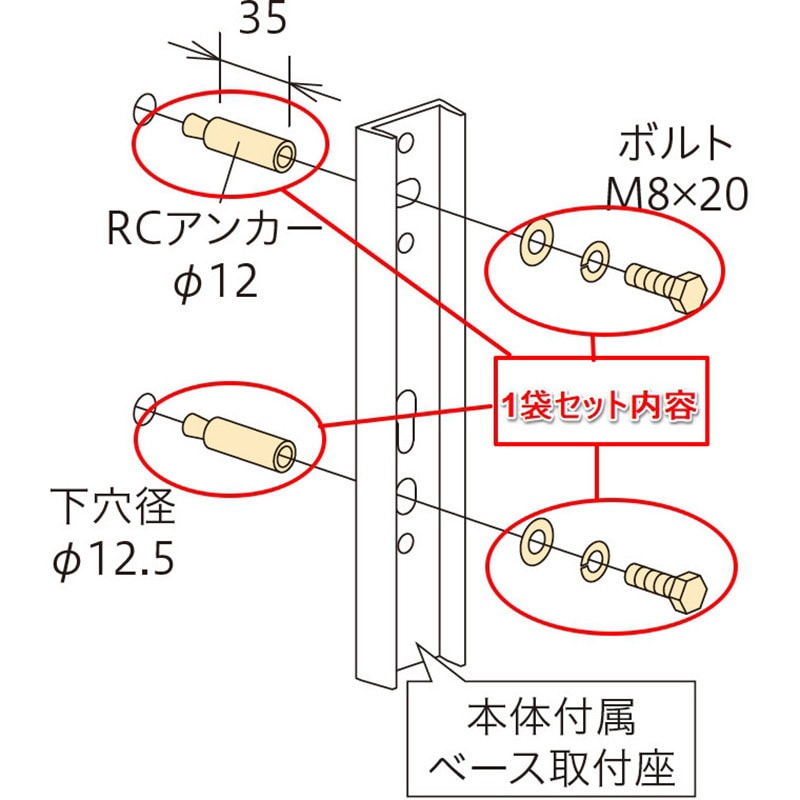HP-5B ジカ付パーツ(コンクリート) 1袋 GIKEN(川口技研) 【通販