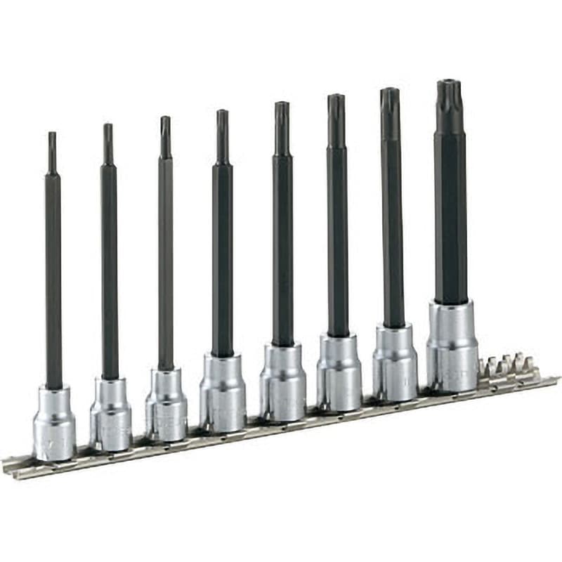 HTX308HL ロングトルクスソケットセット(いじり防止タイプ・ホルダー付) 1セット TONE(トネ/旧:前田金属工業) 【通販モノタロウ】