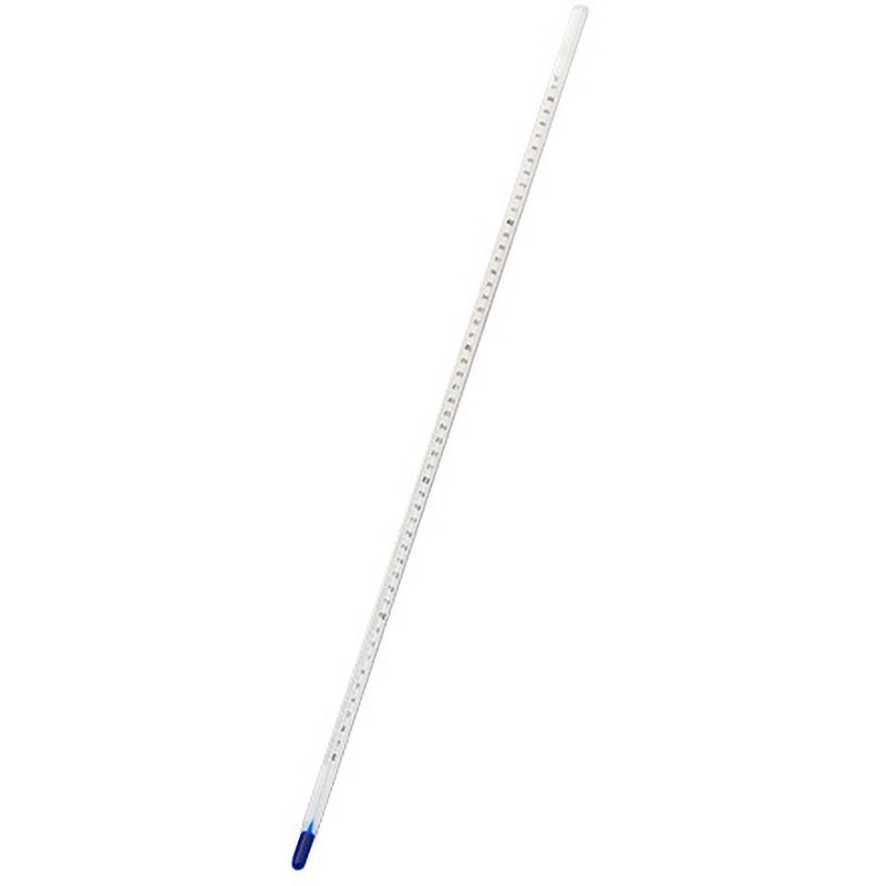 -(検査成績書付) NM標準温度計 検査成績書付 日本計量器工業 目盛0.1℃ 校正証明書付 温度範囲0～50℃ 全長420mm