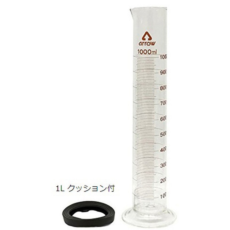 -(中国語版校正証明書付) メスシリンダー 硬質ガラス 校正証明書付 島津製作所 1000mL