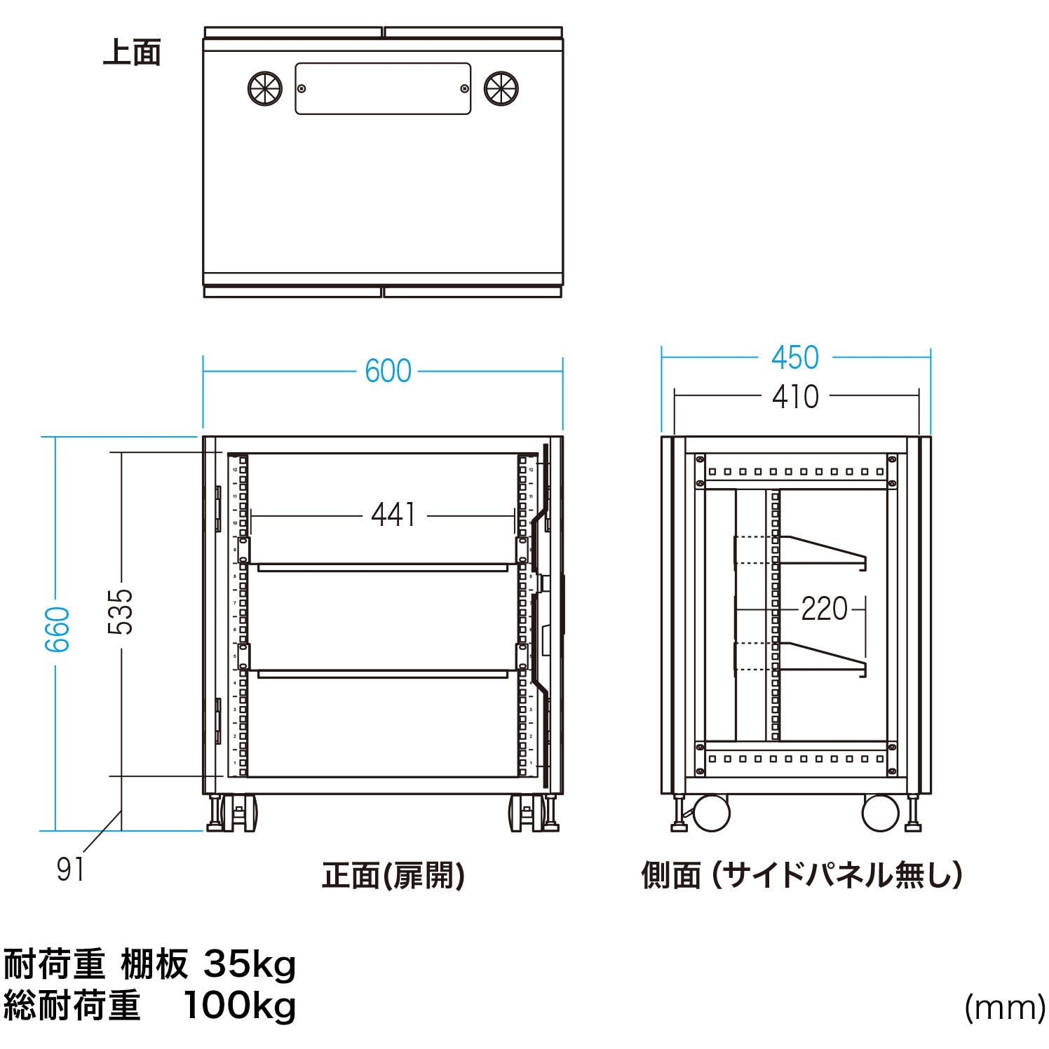 【Hawaii】コンソールBOX棚&保冷庫蓋【ブラックレザー】 CP-SVCBOX4BK 19インチサーバーボックス サンワサプライ 1台 CP