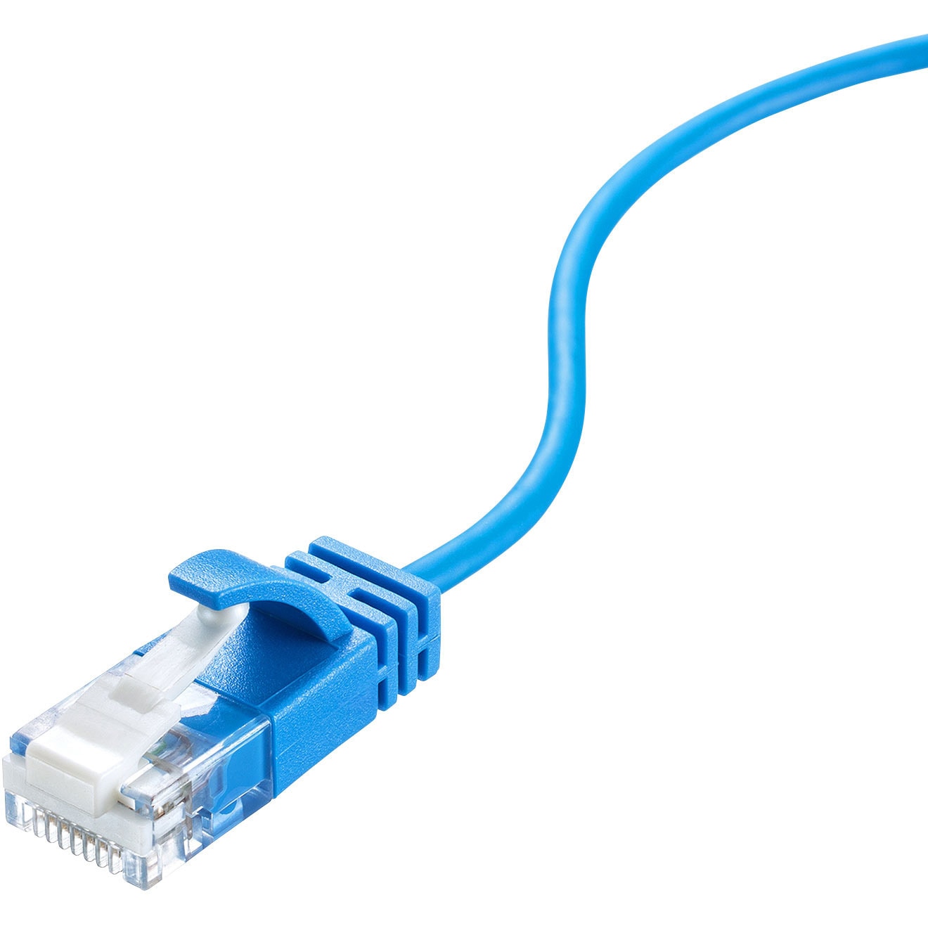 Cat6A LANケーブル　薄青 KB-SL6AYS-005BL【カテゴリ6A LANケーブル（スリム、やわらか、ツメ