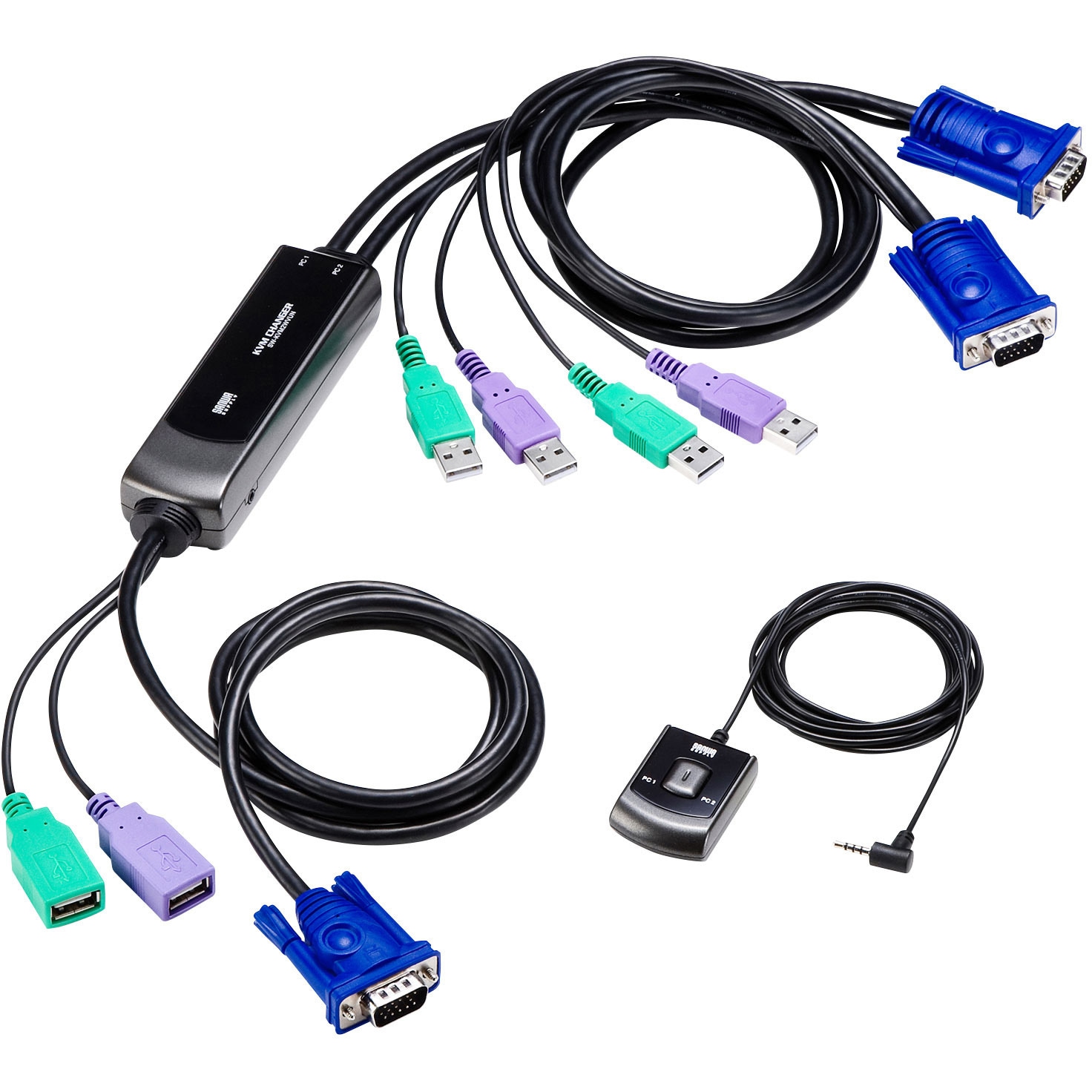 SW-KVM2WVUN2 パソコン自動切替器 1個 サンワサプライ 【通販モノタロウ】