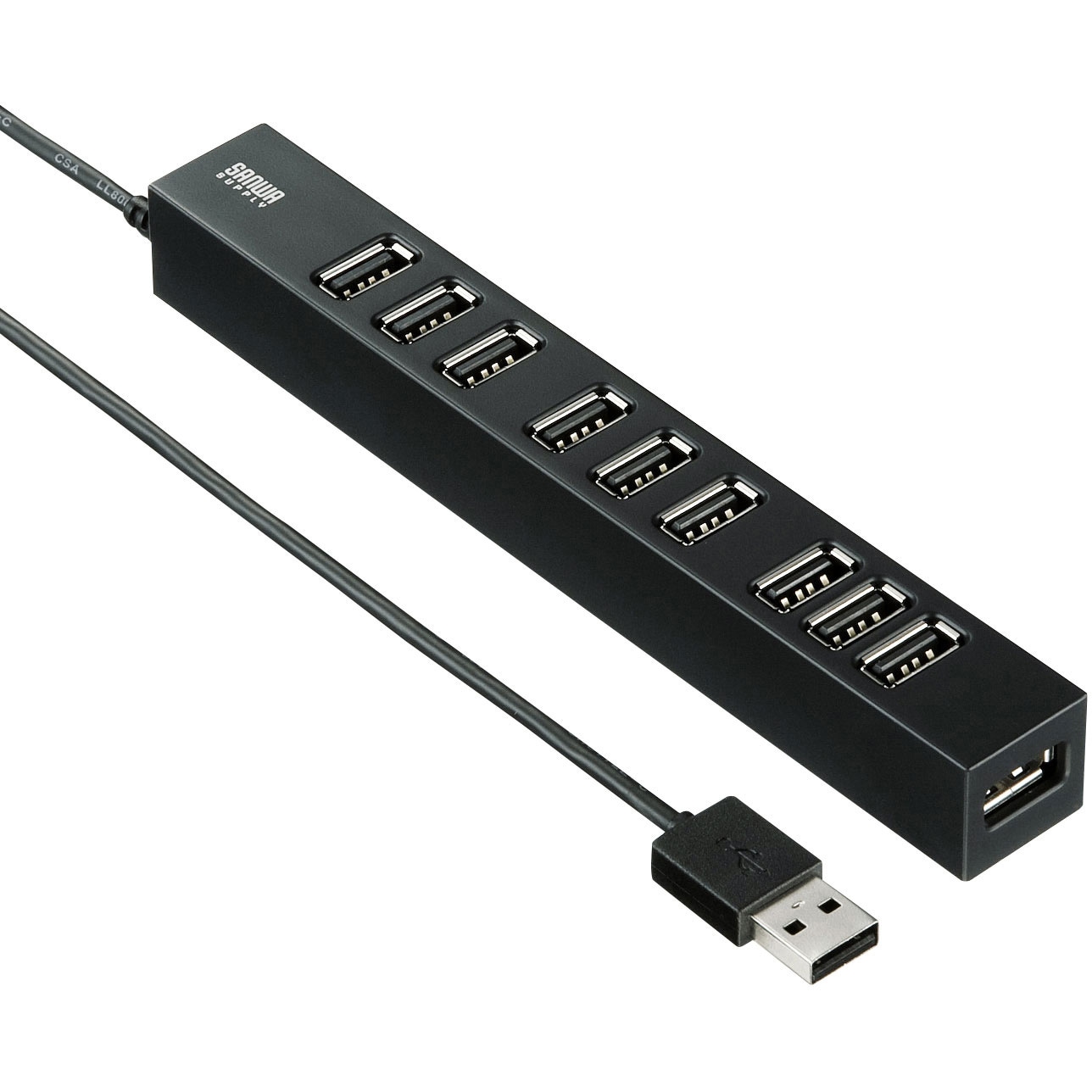 USB-2H1001BKN USBハブ サンワサプライ ブラック色 ケーブル長1m 10