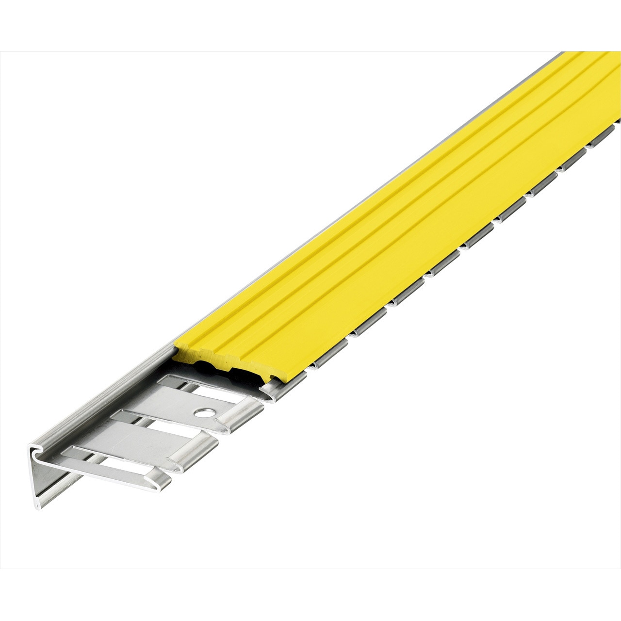 12-135SR(HB) アシステップ 階段滑り止め ステンレス製ノンスリップ タイヤ付 アールタイプ タイルカーペット・カーペット用 1本(2m) アシスト 【通販モノタロウ】