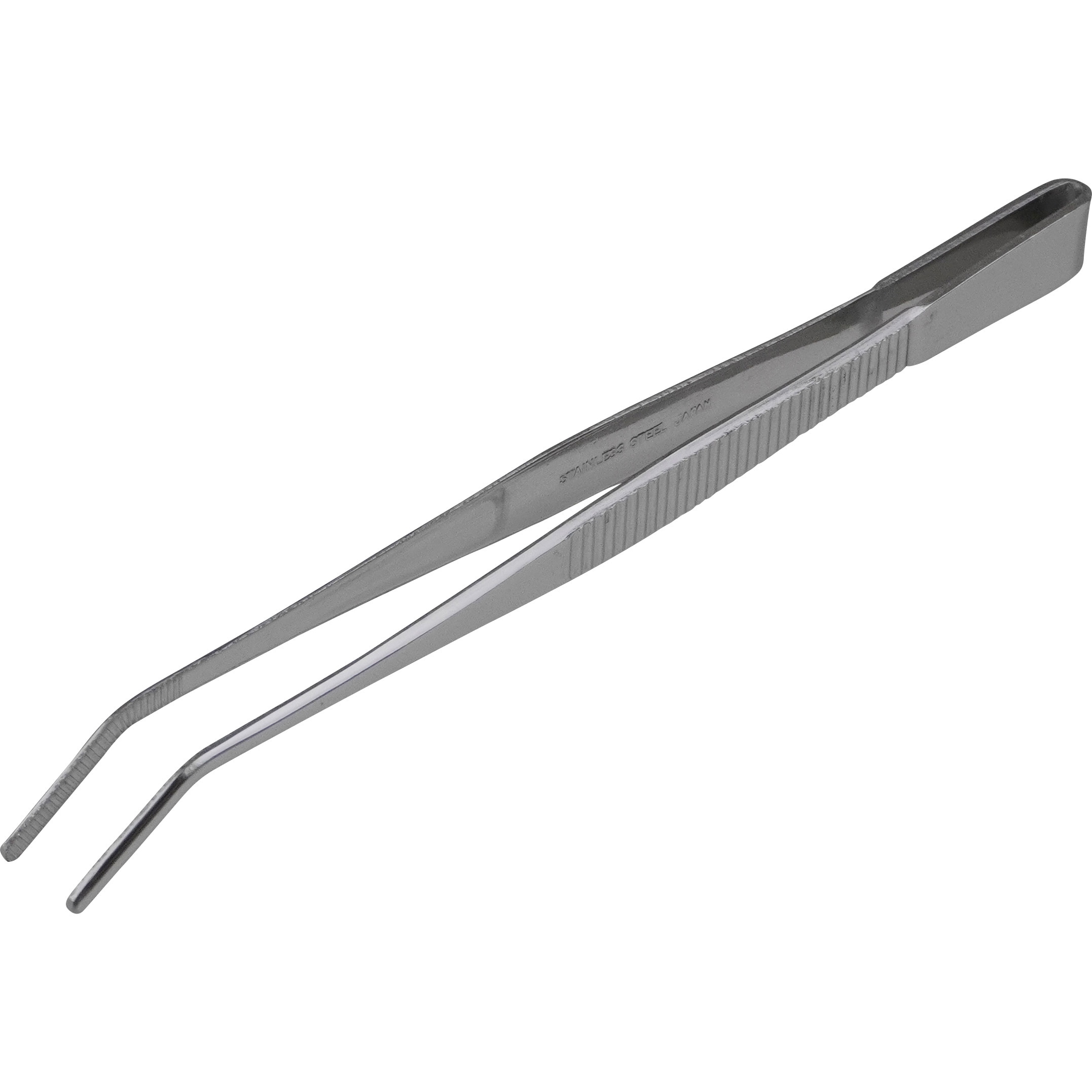 124 ステンレス ピンセット 先曲(先端ギザ) ANEX 全長150mm