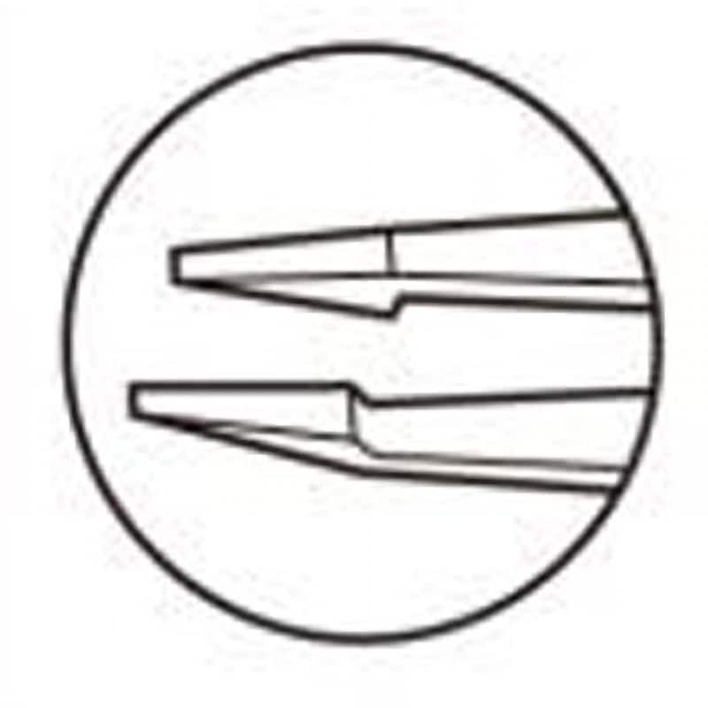 233 プラスチックピンセット ANEX ナイロン66製 先平細型 全長120mm