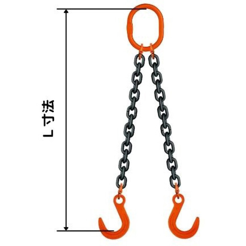 WE5M 13×3.5m スリングチェーン ダブル(アイタイプ) 大型