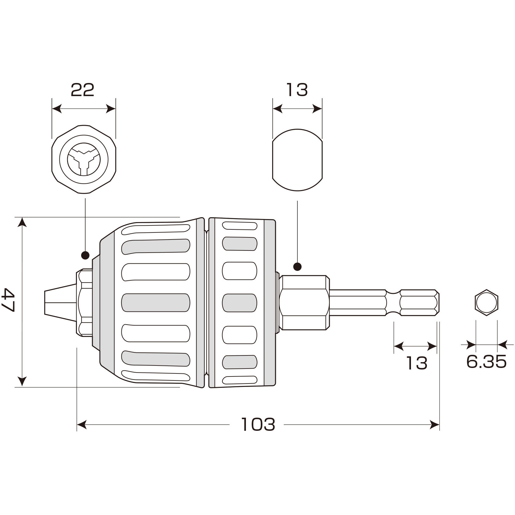 AKL-190 インパクト対応ラバードリルチャック 1セット ANEX 【通販