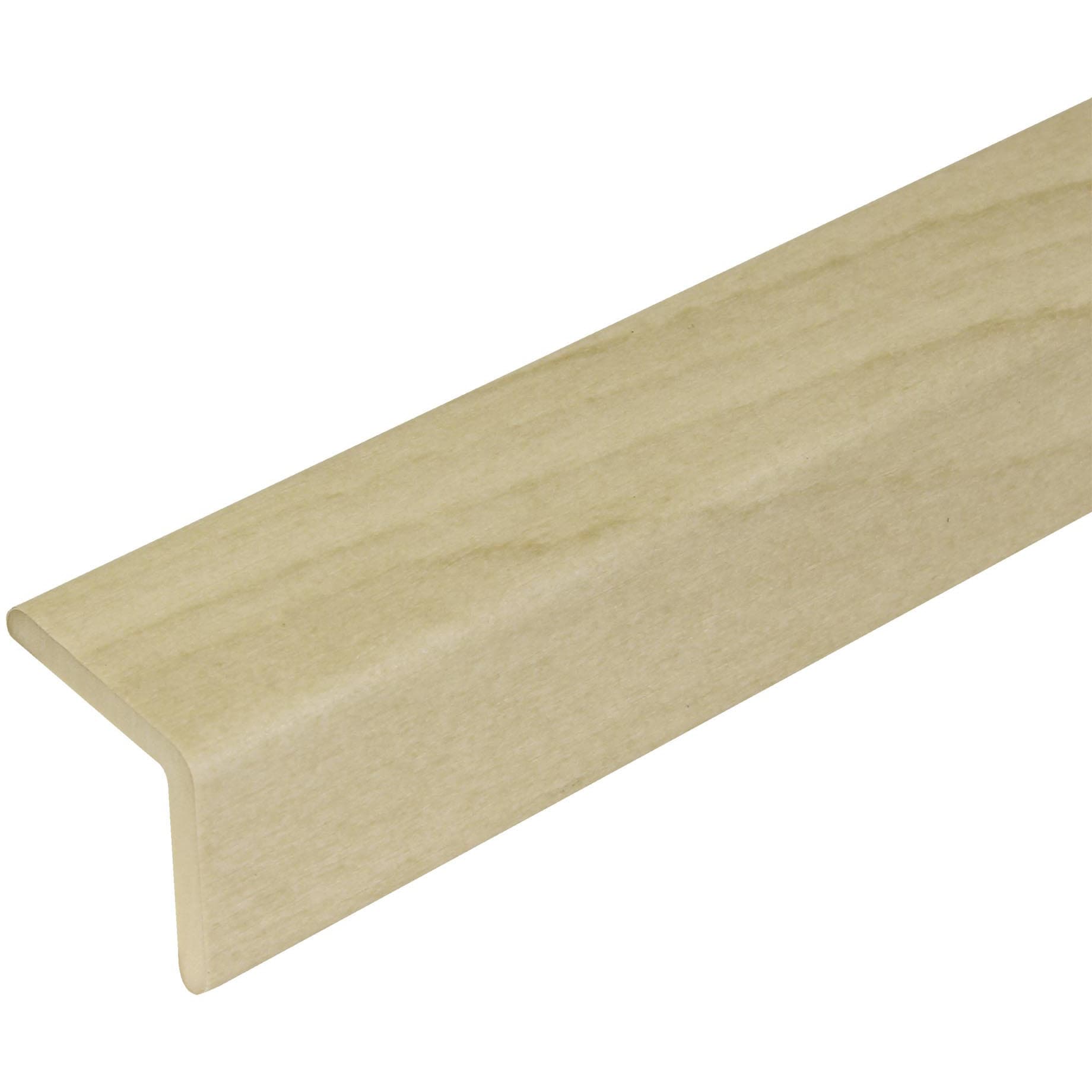 2262 外角 光モール 硬質ABS製 ライトウッド色 長さ1000mm厚さ3mm 1本