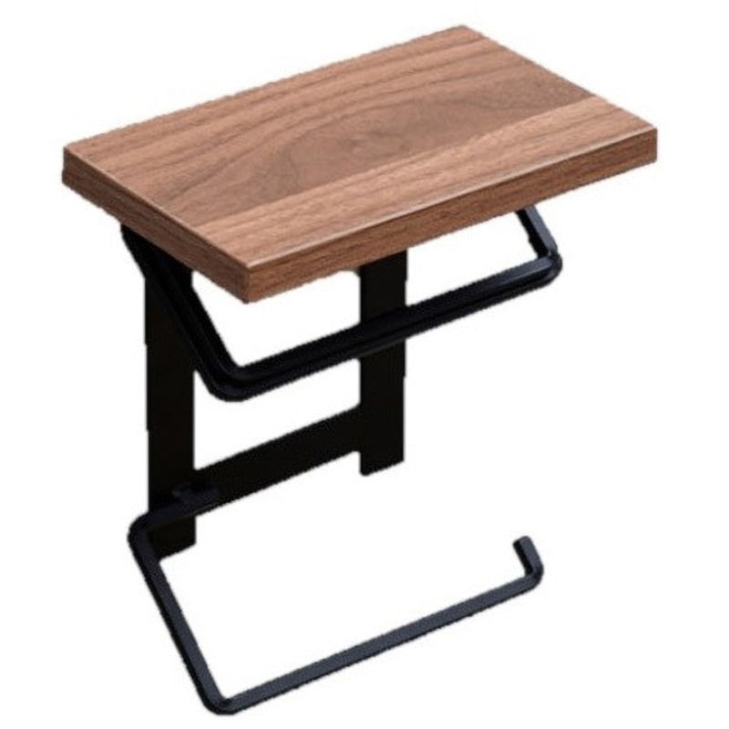 RPH-TW(DBR3MBK) 木製棚付き トイレットペーパーホルダー YAMAZEN(山善