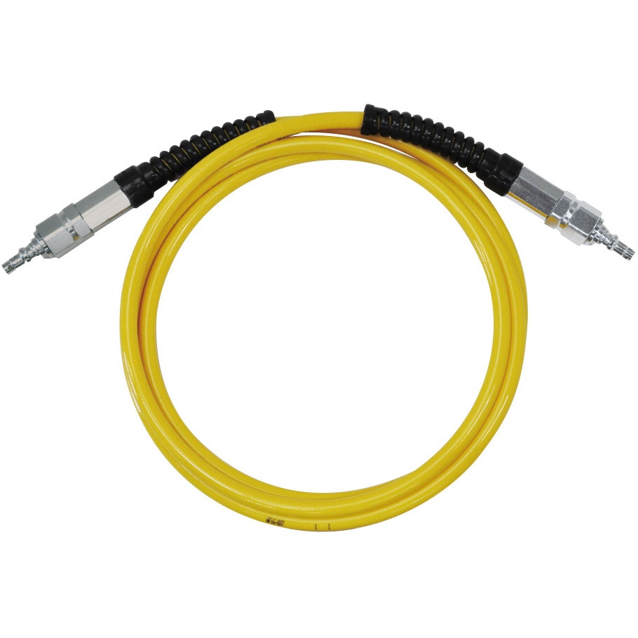 0088-7052 コンプレッサ連結エアホース(オス×オスカプラ付) HiKOKI(旧:日立工機) 黄色 空気 長さ2m  0088-7052