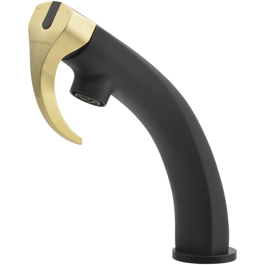 183-297-D 衛生混合栓 カクダイ マットブラック色 取付穴径33～35mm  183-297-D