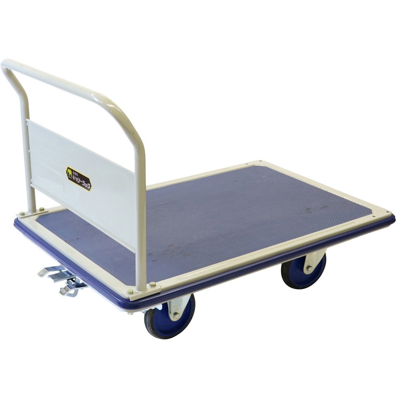 180777 金象印 キャリーラック ジャンボエース 6インチ フットブレーキ付き 浅香工業 荷重400kg ブタジェンゴム車輪 スチール製 荷台奥行1240mm