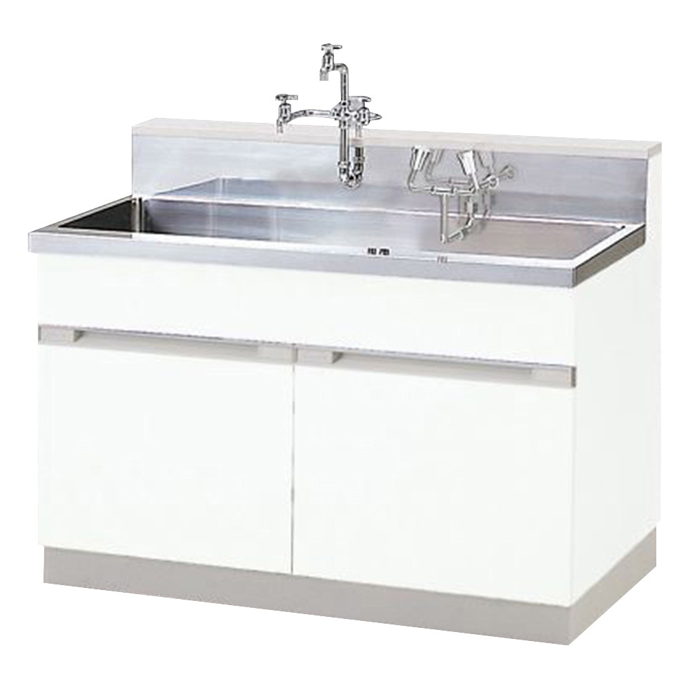 DWB-1275KS 実験用流し台 緊急用洗眼器付き DWBシリーズ 1台 アズワン