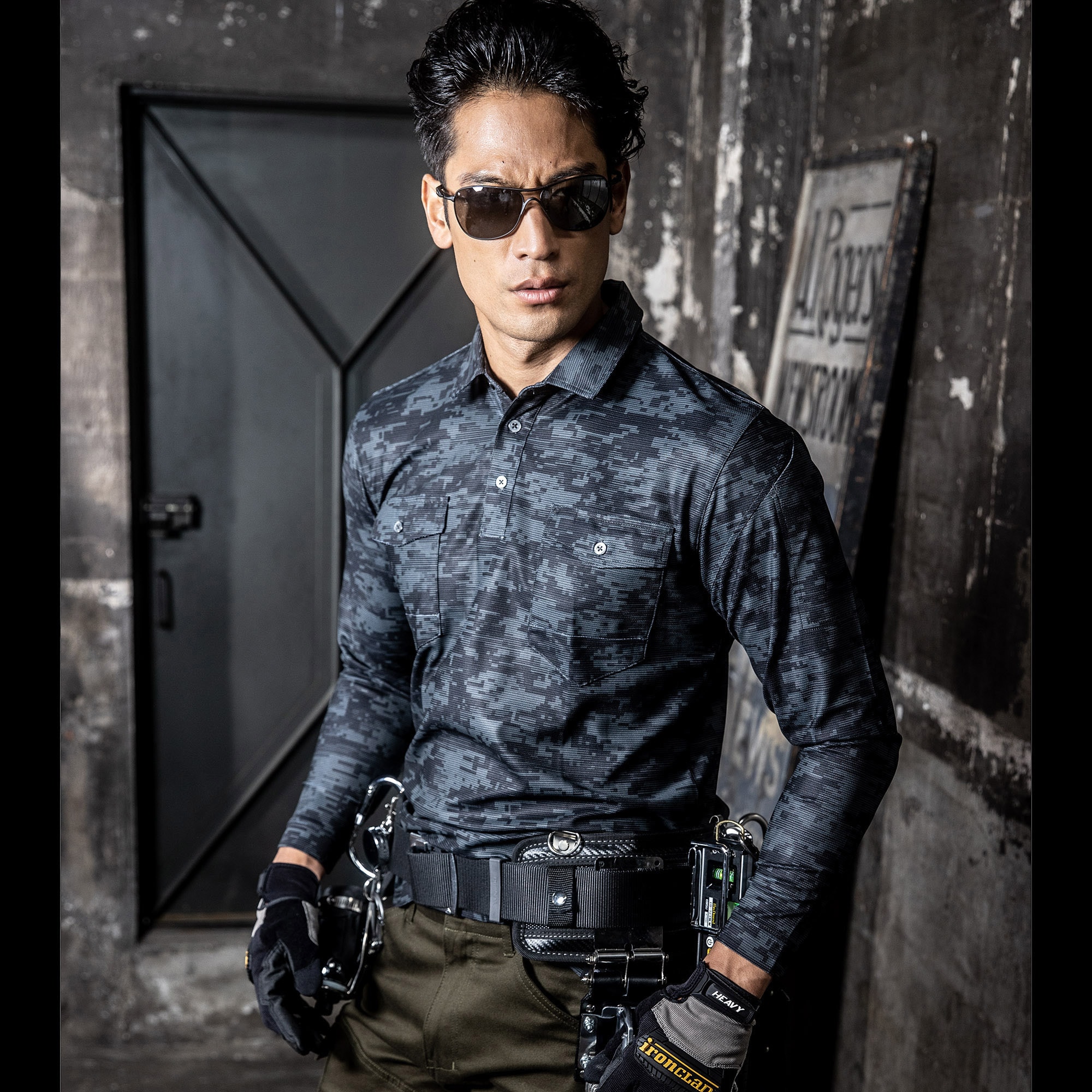 G-2738 ニオイクリアメッシュ消臭長袖ポロシャツ 1枚 コーコス信岡