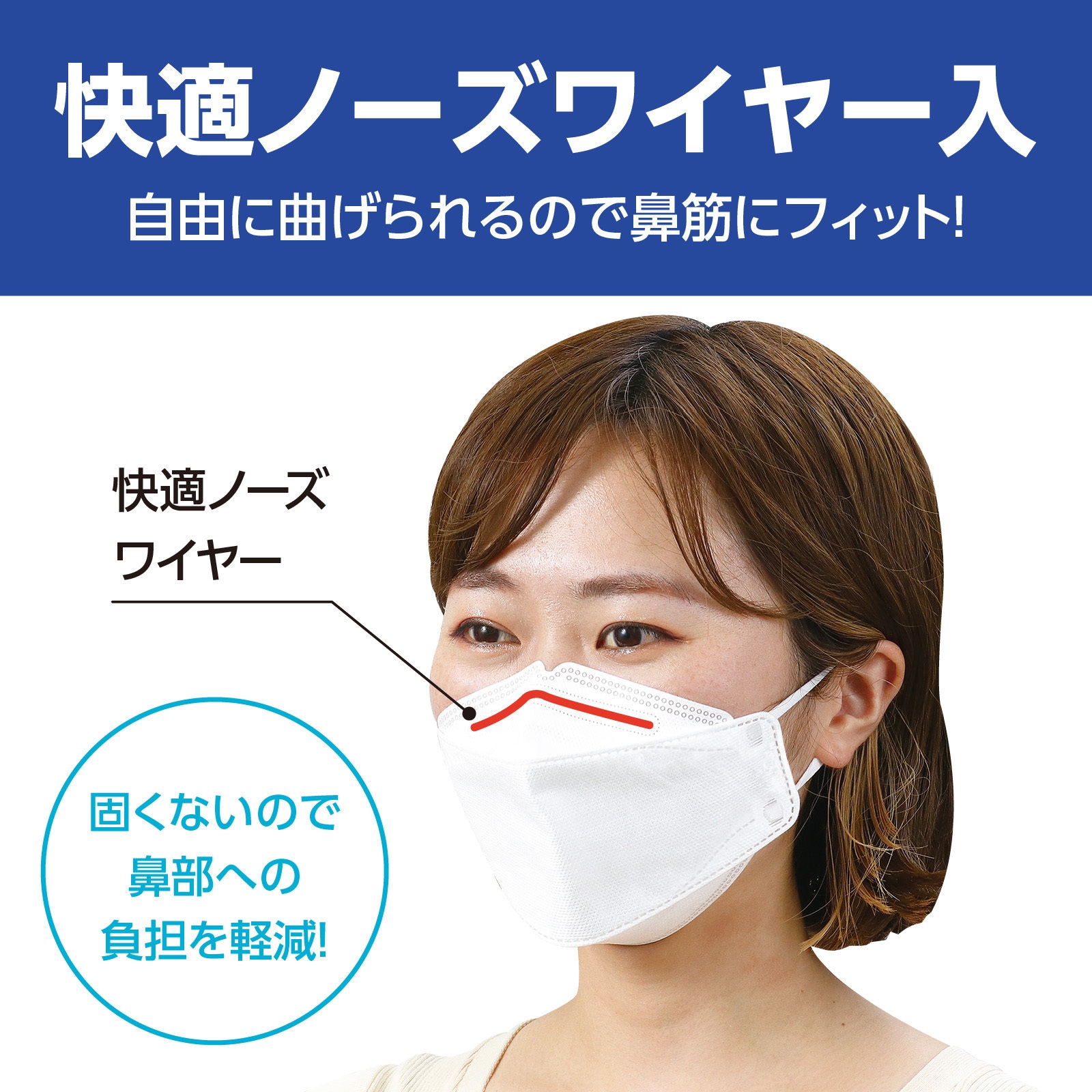 52085 立体不織布マスク(四層構造)(50枚入) 1箱(50枚) アーテック[学校