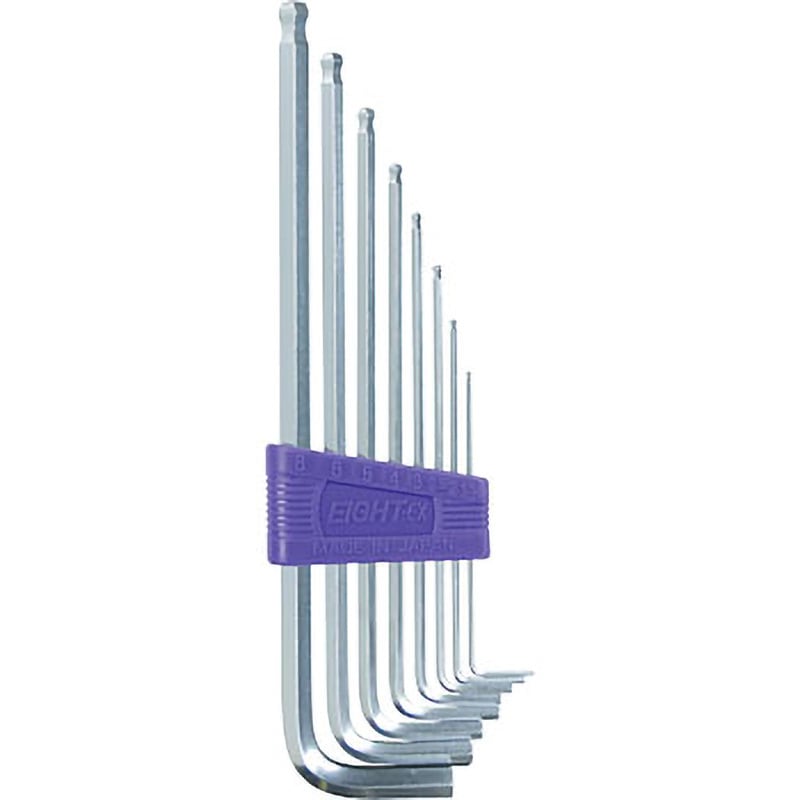 TLS-8 テーパーヘッド 六角棒スパナ エイト エキストラロングタイプ L型