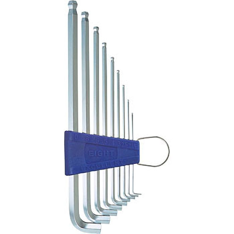 TTS-9 テーパーヘッド 特短 六角棒スパナ エイト エキストラロングタイプ L型