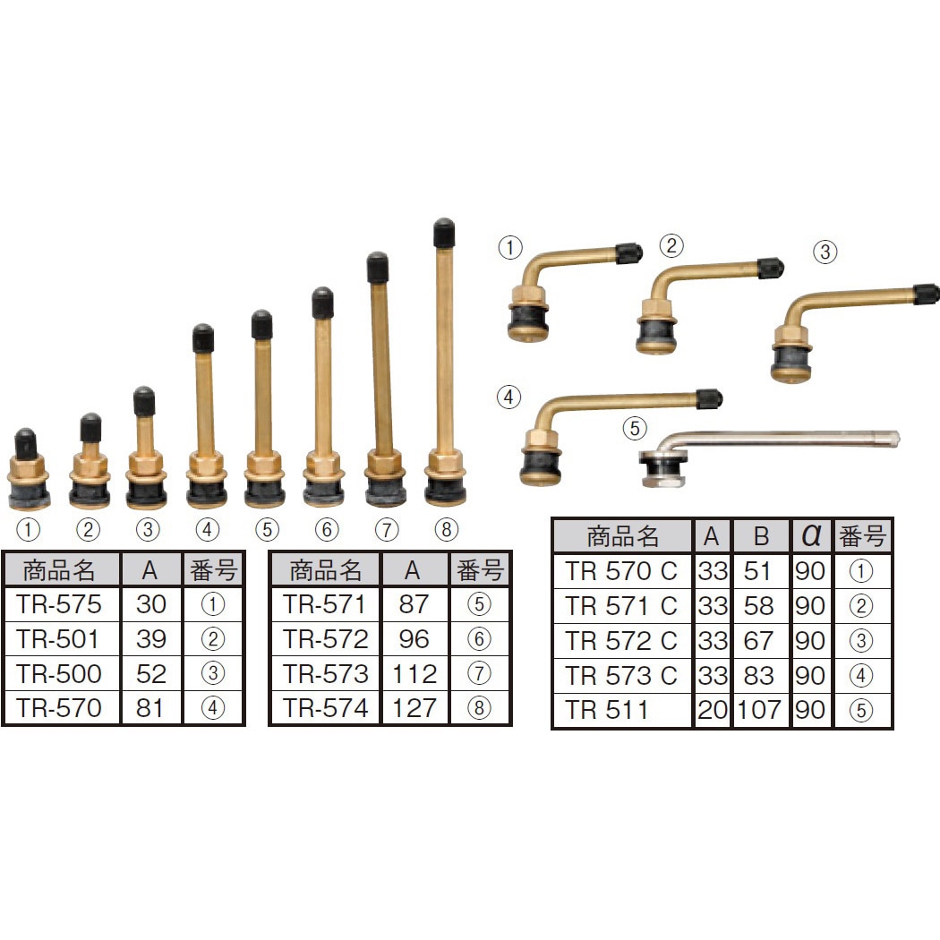 TR-575 TB用チューブレスバルブ リム穴16Φ用 1個 TIPTOP 【通販