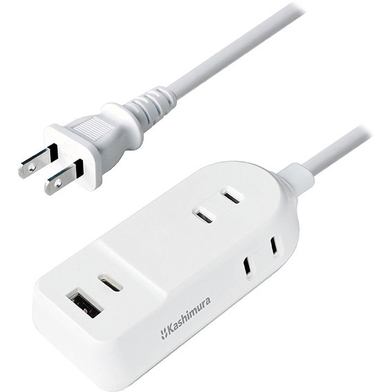AC-042 AC3 A/C 2P 2.4A カシムラ USBポートUSB Type-C×1ポート/USB-A