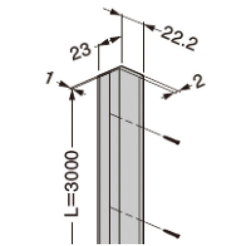 EX901-10 コーナーアングル LAMP(スガツネ工業) アルマイト処理マット調 フルクス250/750用