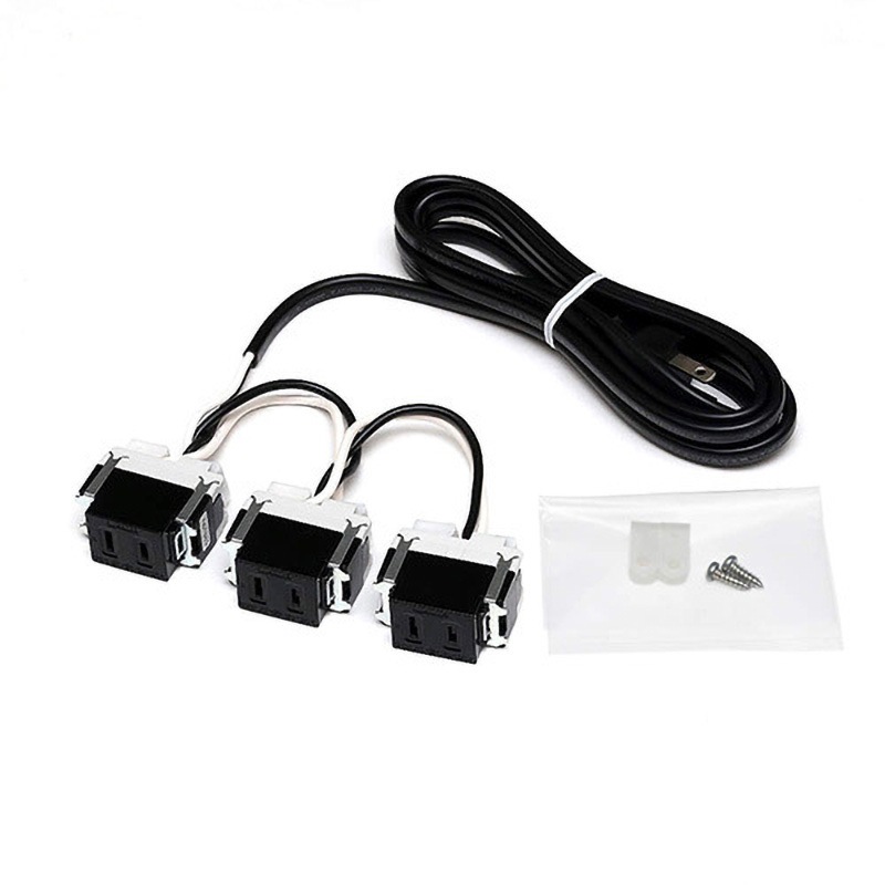 DM3-A3-BL 結線済コンセント DM-A型 LAMP(スガツネ工業) 15A AC125V 3