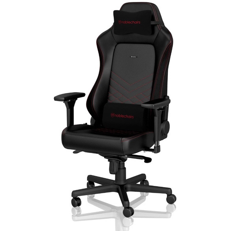 NBL-HRO-PU-BRD-SGL noblechairs HERO ゲーミングチェア PUレザー ブラック noblechairs ブラック/レッド色   NBL-HRO-PU-BRD-SGL