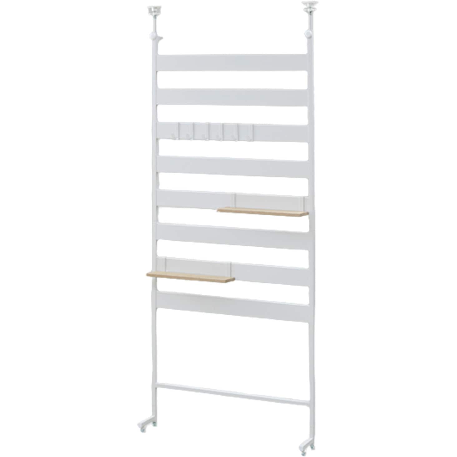 RTT-8012(NA2/MWH) つっぱり壁面ラック YAMAZEN(山善) ホワイト(つや