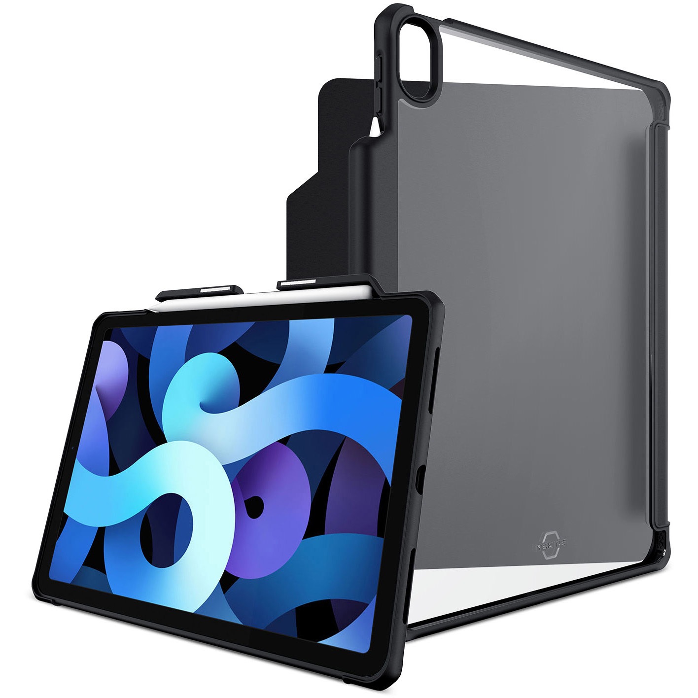 APDA-HBSFO-BLCK-FRONT ITSKINS - Hybrid Solid Folio for iPad Air ( 4th ) [ Black ] ITSKINS ブラック色