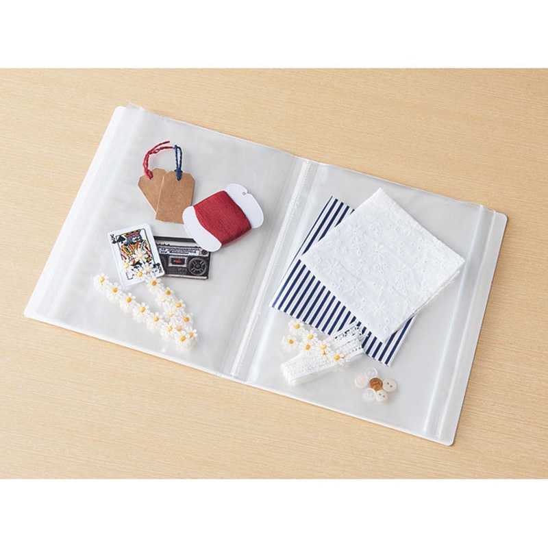 8730キイ クリアーファイル チャックタイプ キングジム カラーPP表紙