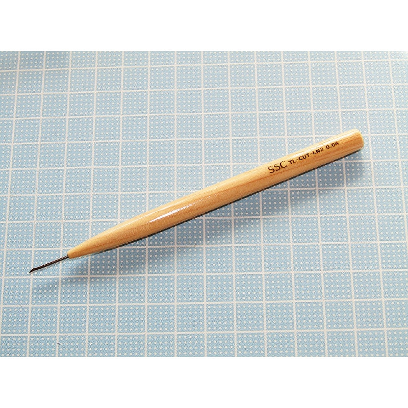 TL-CUT-LN2 マホガニーブラウン 精密線刻刀 極細 先端幅0.04mm
