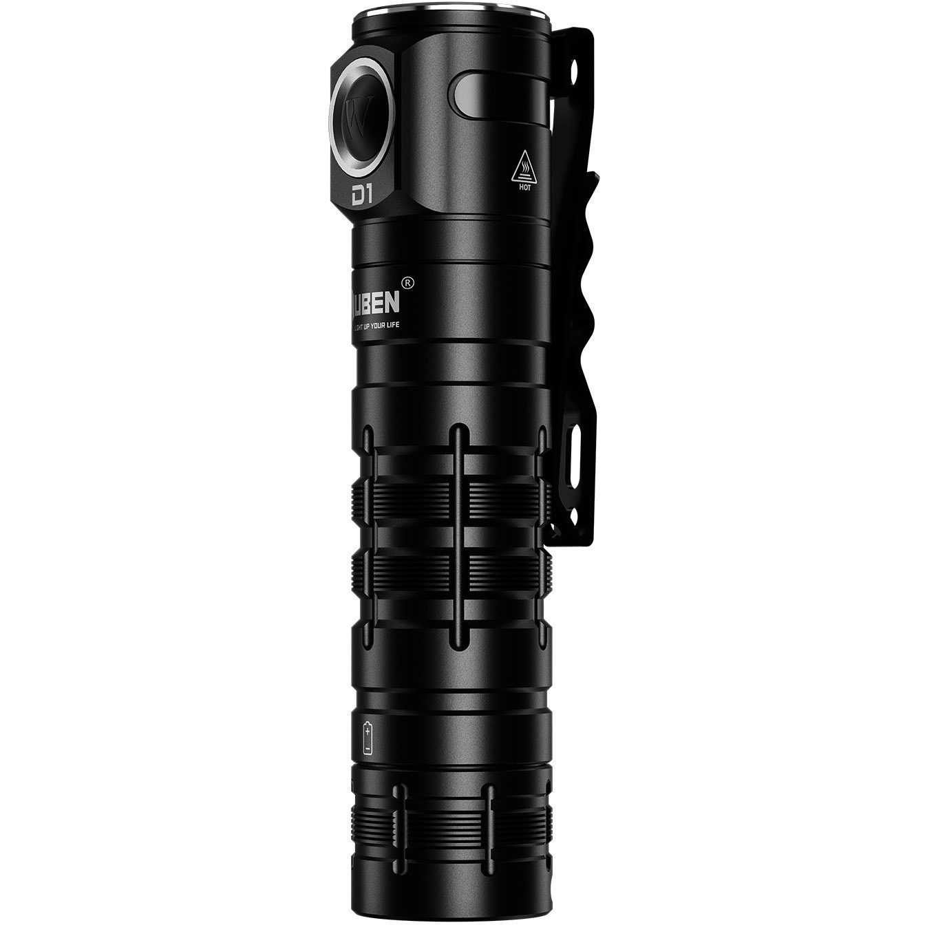 D1 【D1】小型ハイスペックフラッシュライト WUBEN(ウーベン) LED 18650リチウムイオン充電池 明るさ最大1100Lm