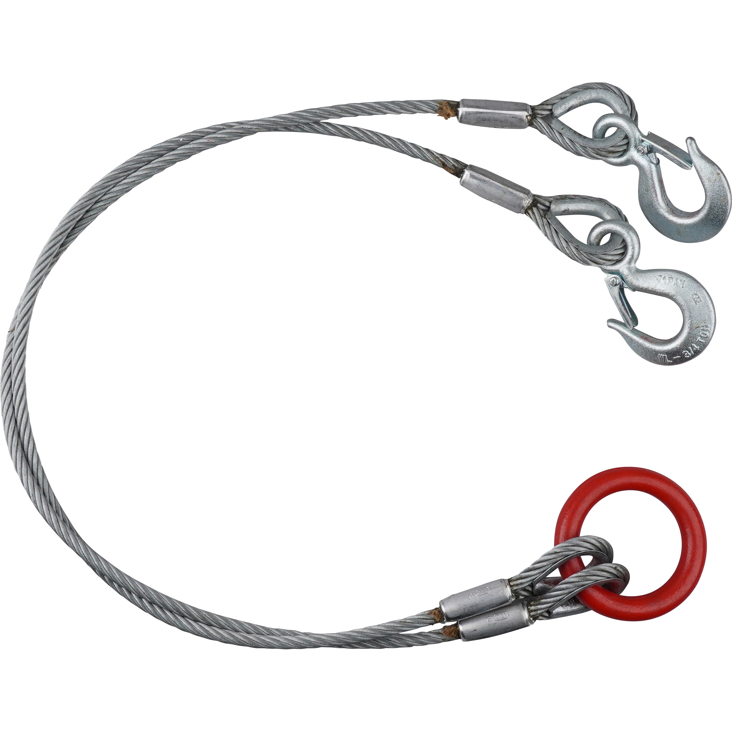 激安価格の TRUSCO 2本吊り玉掛けワイヤロープスリング アルミロック