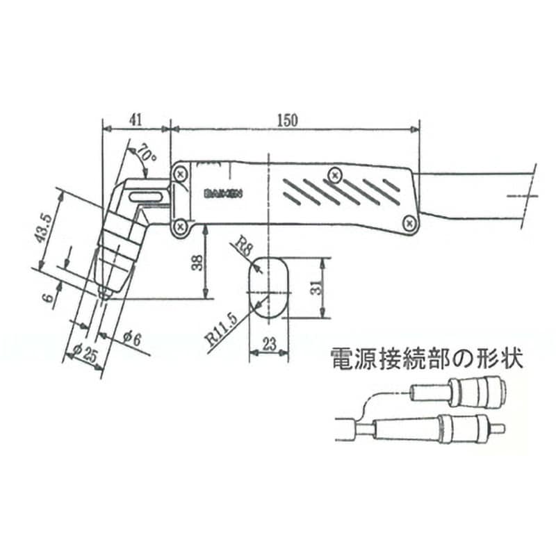 CTL-0351(アングル形) プラズマ切断トーチ 1本 ダイヘン 【通販サイト
