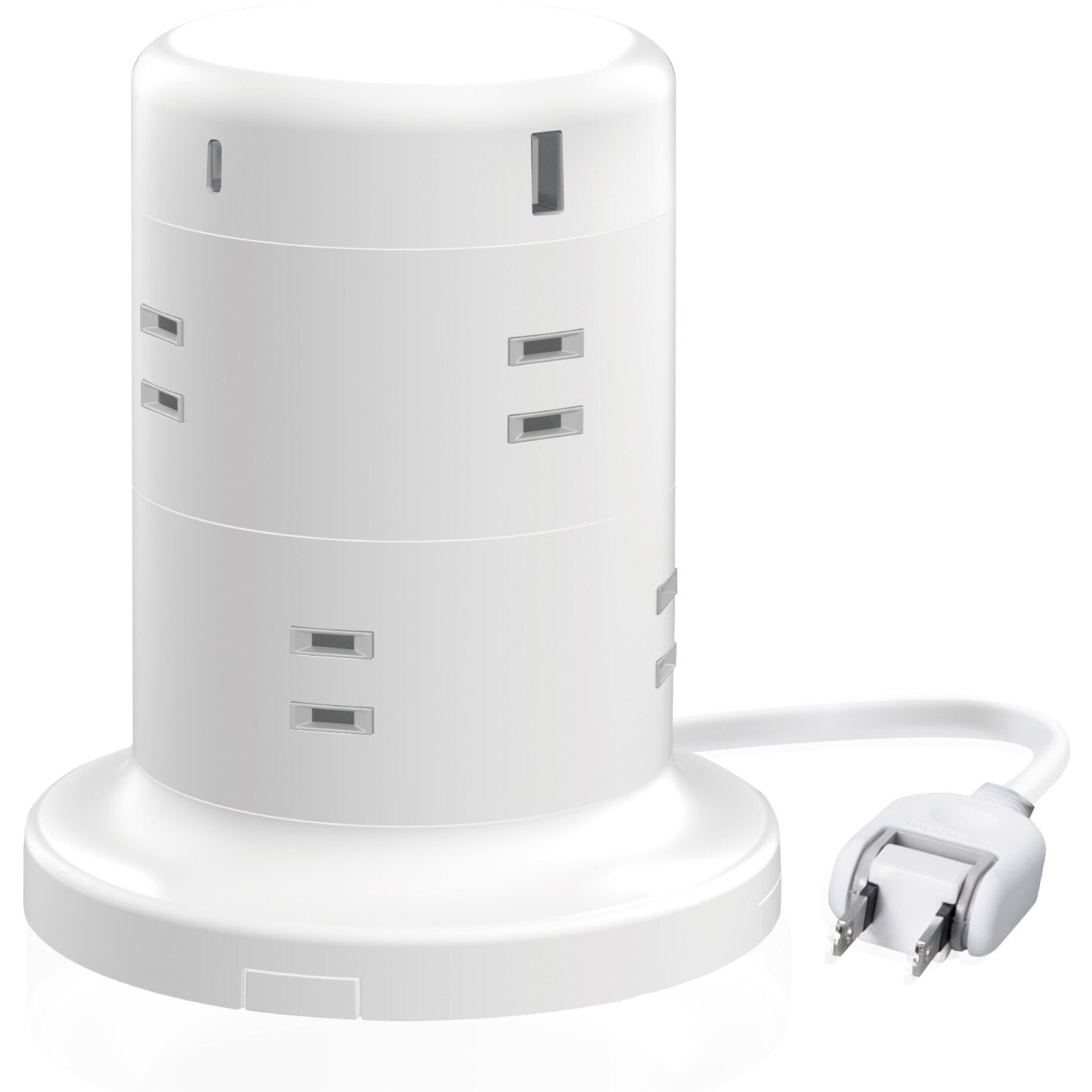 ECT-2120WH 電源タップ コンセント×8個口 (USB-C×2 USB-A×3) 45W タワー型 エレコム ほこりシャッター付き