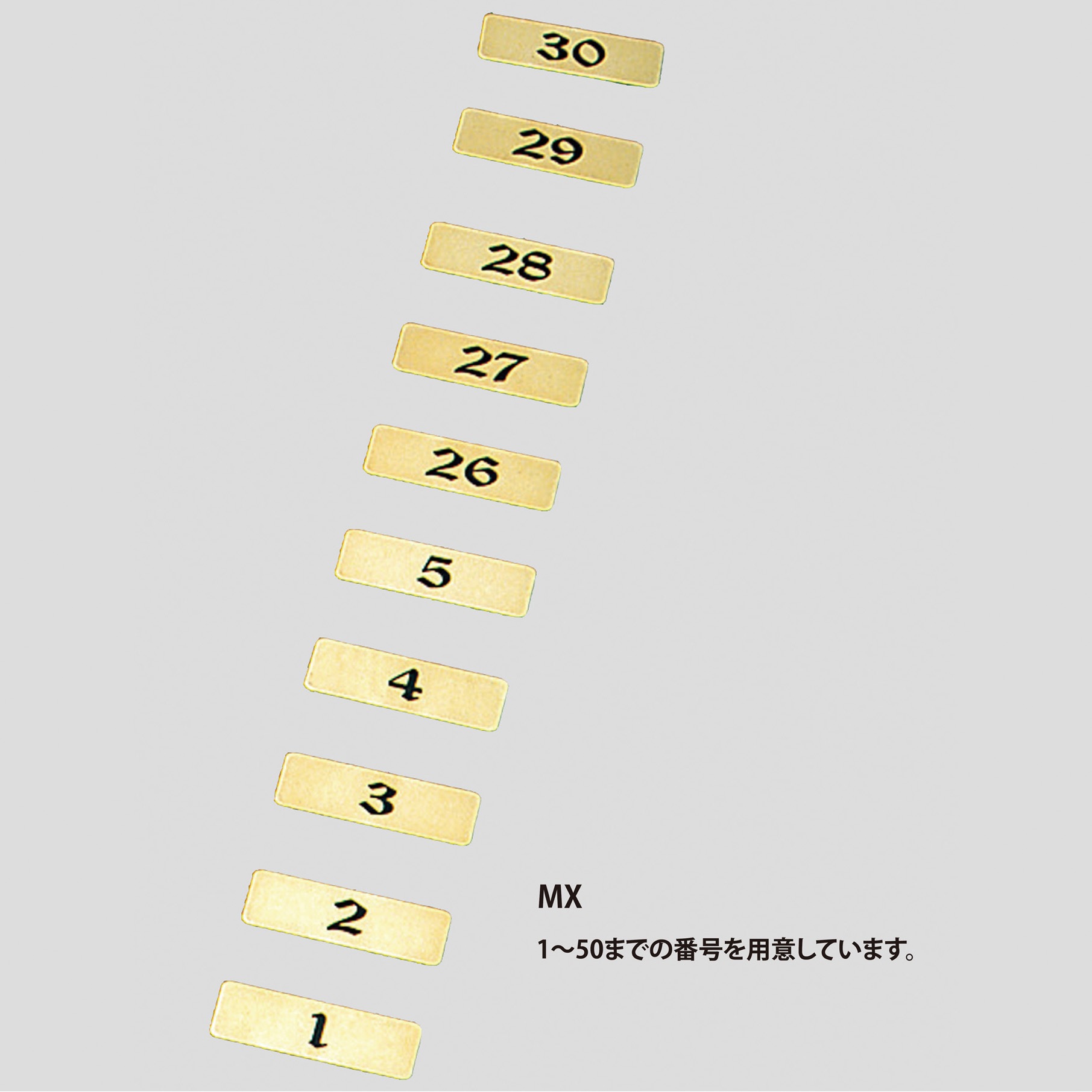 MX-45 テーブルナンバー 真鍮メッキ 光 表示内容45 【通販モノタロウ】