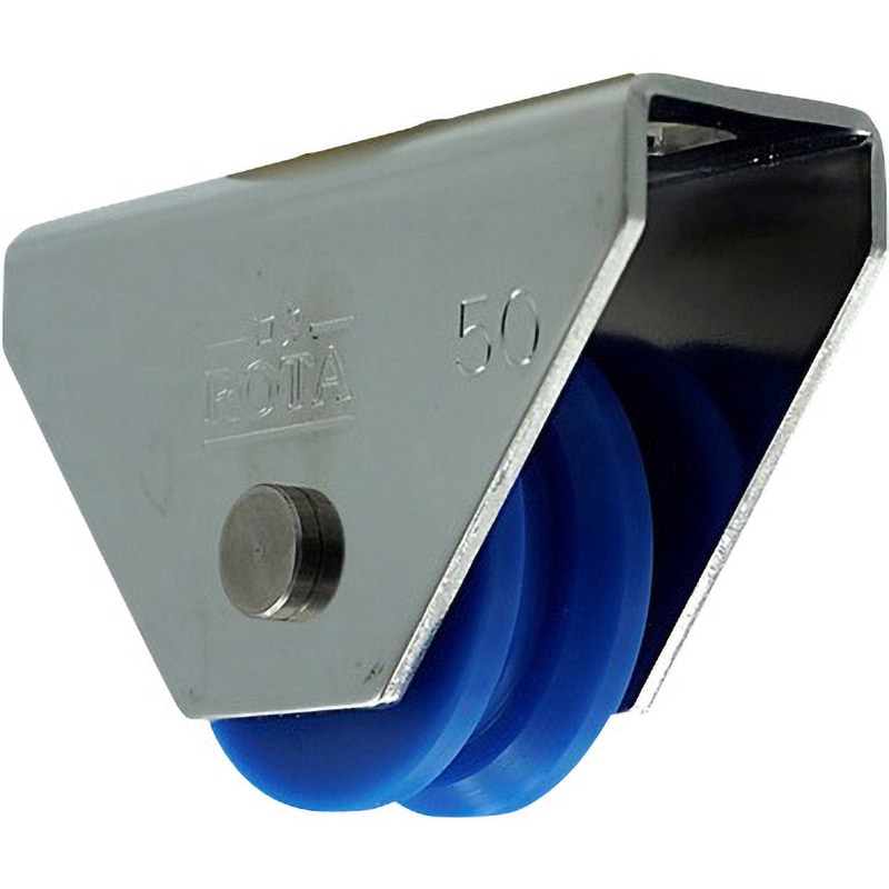 ヨコヅナ WBS-0505 ロタ・ステンレス重量戸車 V型 50mm / 2個入 WBS-0505 ロタ・ステンレス重量戸車 ST枠 ヨコヅナ V溝型 1セット(2個