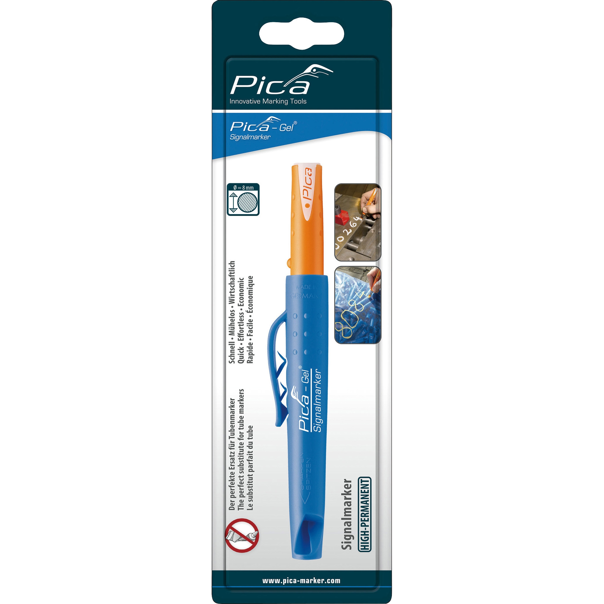 8080SB 工業用耐熱ゲルマーカー ”Pica-Gel[[R上]]” ピカマーカー 1本