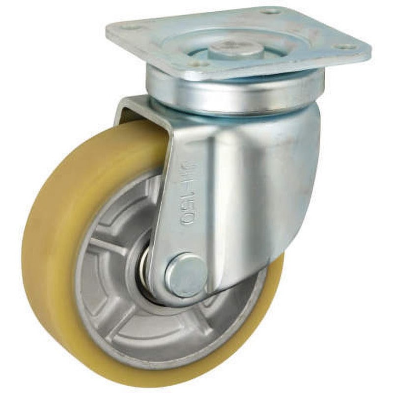 RUJH-150 リッチウレタンキャスター 旋回キャスター ウカイ(岐阜産研工業) 単輪 取付高198mm  RUJH-150