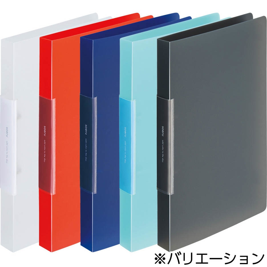 F8067-1 リングファイル リヒトラブ タテ型 2穴 フロストクリヤー色