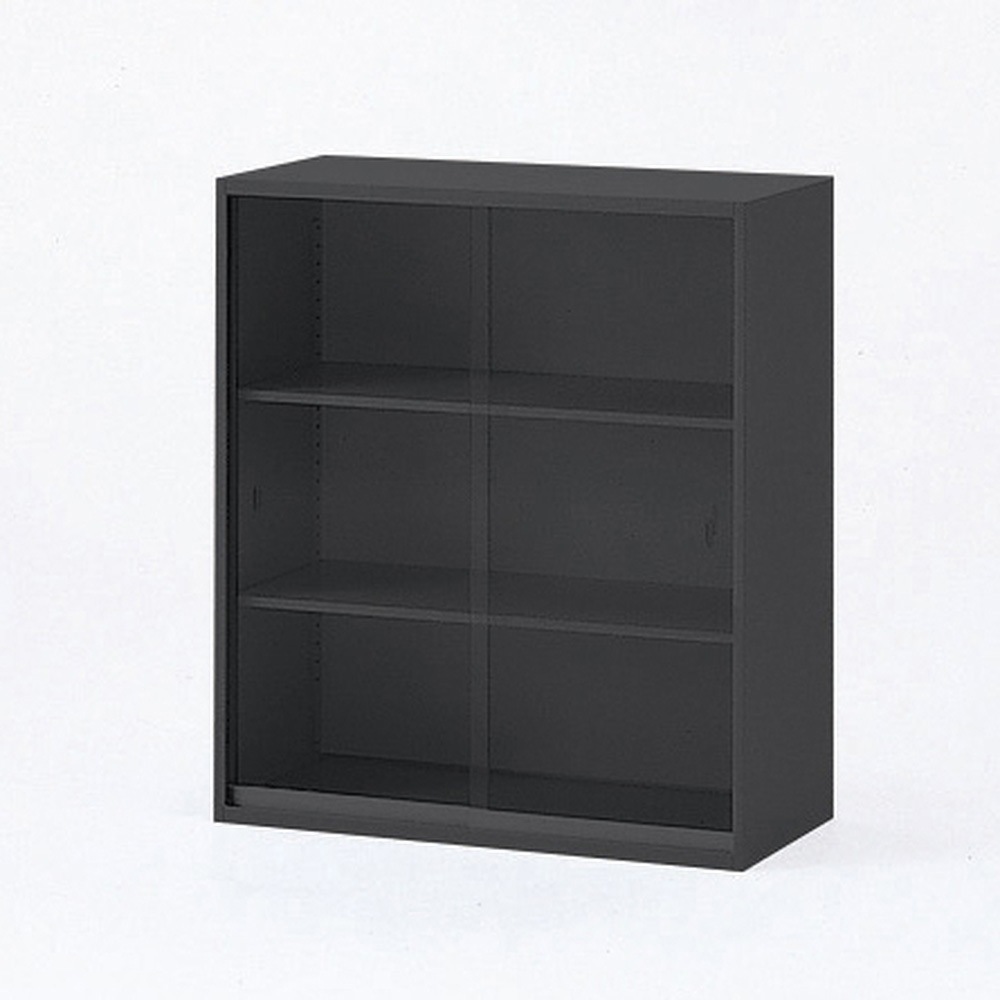 HTM-109GSG-T1 シンラインキャビネット ガラス引戸型(上段用) ＜配送時組立サービス付＞ イトーキ 3段 引違い型 高さ1038mm幅900mm奥行450mm  HTM-109GSG-T1