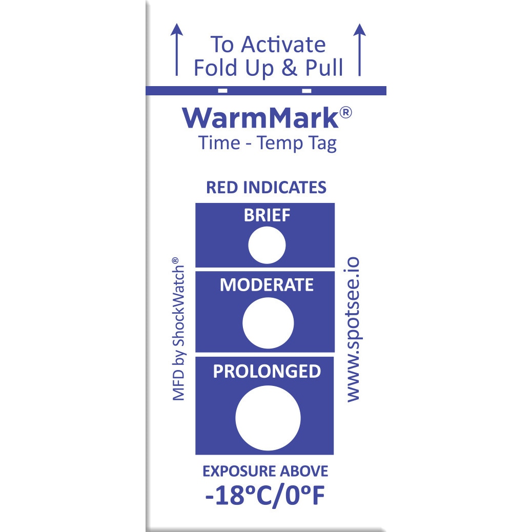 WM-18℃ WarmMark ウォームマーク 温度・時間検知ラベル SpotSee 3点表示