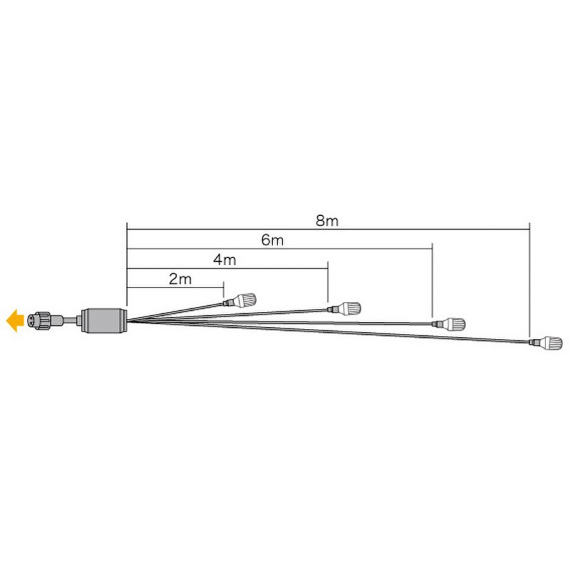 SJX-E12F-4LD LEDフラッシュボールSJX DENSAN(デンサン/ジェフコム) 長さ2～8m  SJX-E12F-4LD