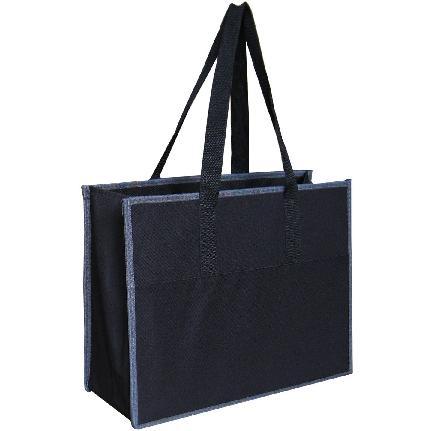 B600D-S デニールトートバッグ 今村紙工 ブラック(縁取りグレー)色 A4