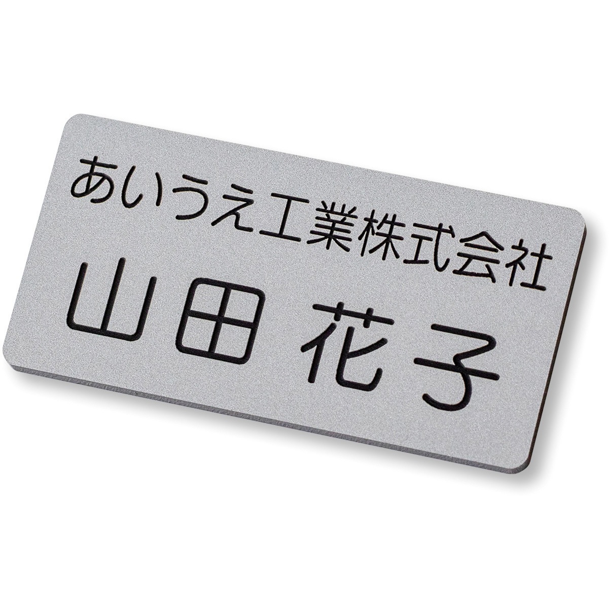 ネームプレート イメージ MN31006 【名入れ】名札 ネームプレート 彫刻タイプ PLUS(プラス)[文具